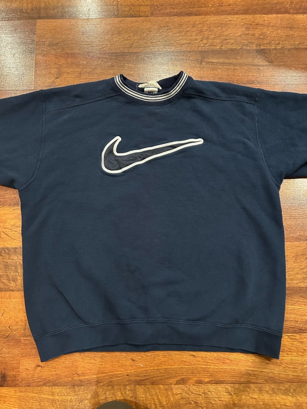 Vintage Nike 90’s Navy Sweatshirt Big Center Swoosh Mens Size XL USA Crewneck